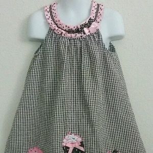 Rare Editions Girls Gingham Dress 6